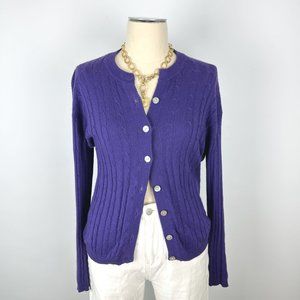 Vintage Purple Cashmere Silk Cardigan